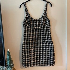 Urban Outfitters Checkered Bow Mini Dress